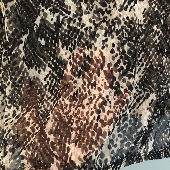 INC International Concepts PM Petite Medium Sheer 3/4 Sleeve Grey Black Top New - Picture 4 of 8